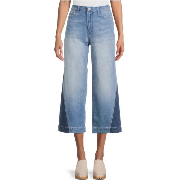 Time and Tru Women's Wide Leg Panel Jeans, Sz,Various - Picture 2 of 6